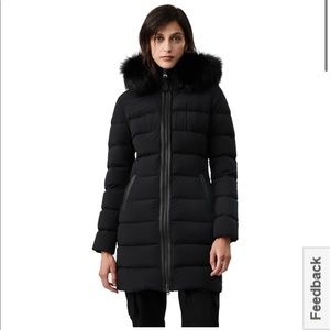 Black Fur Mackage Long Coat